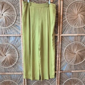 Lime Green Vince Wide-Leg Pants SZ XL NWT